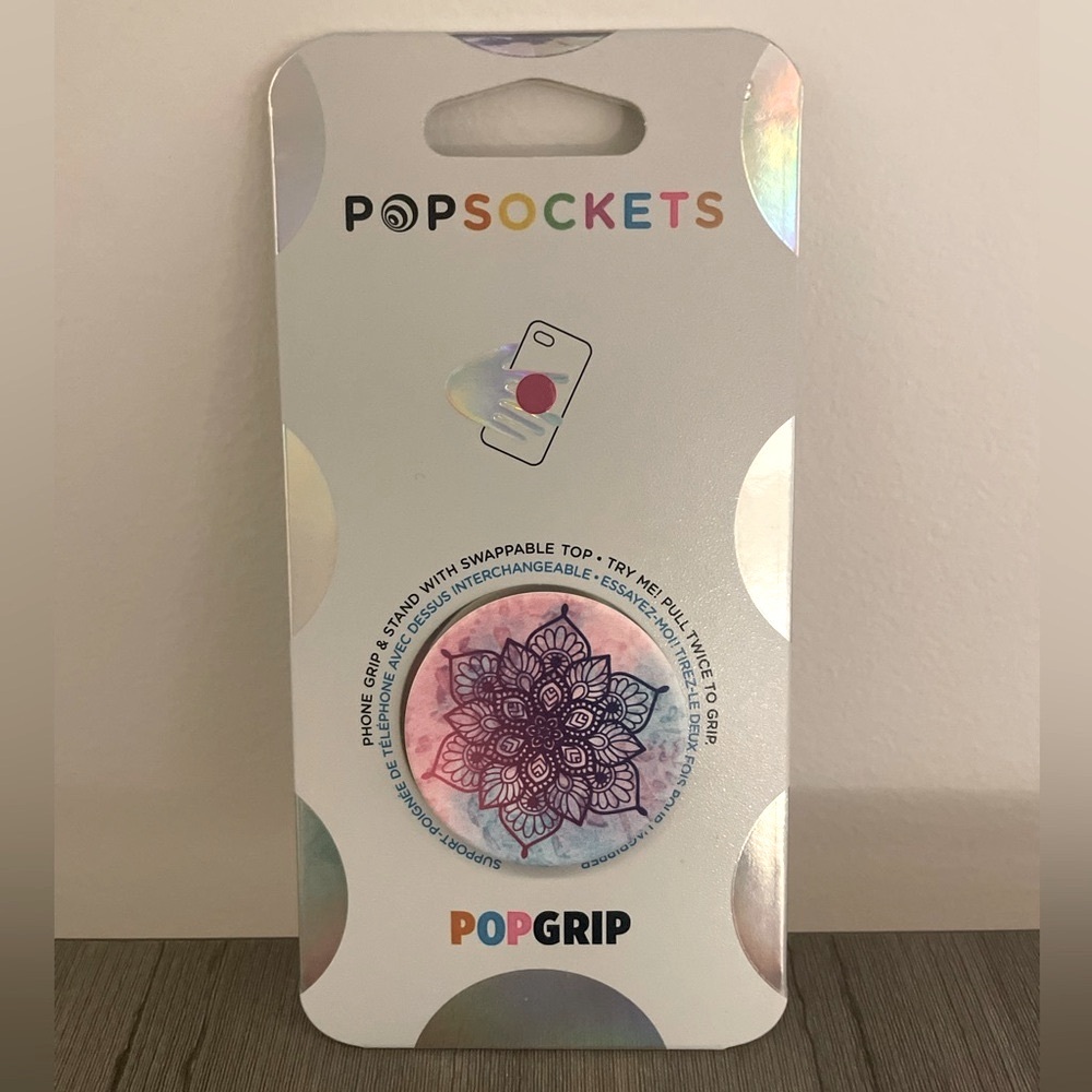 PopSocket Pink Purple Mandala PopGrip Cover